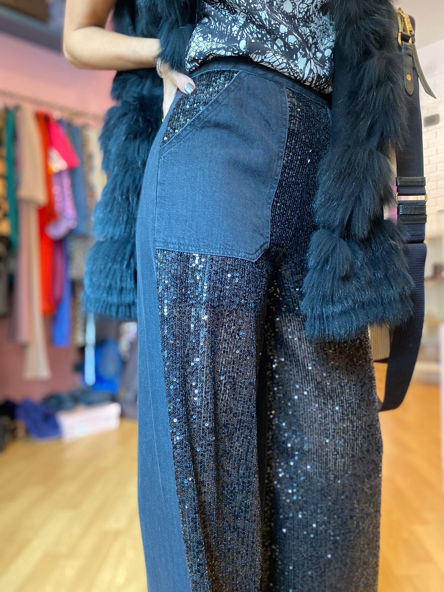 Pantalone Pinko paillettes tg 26