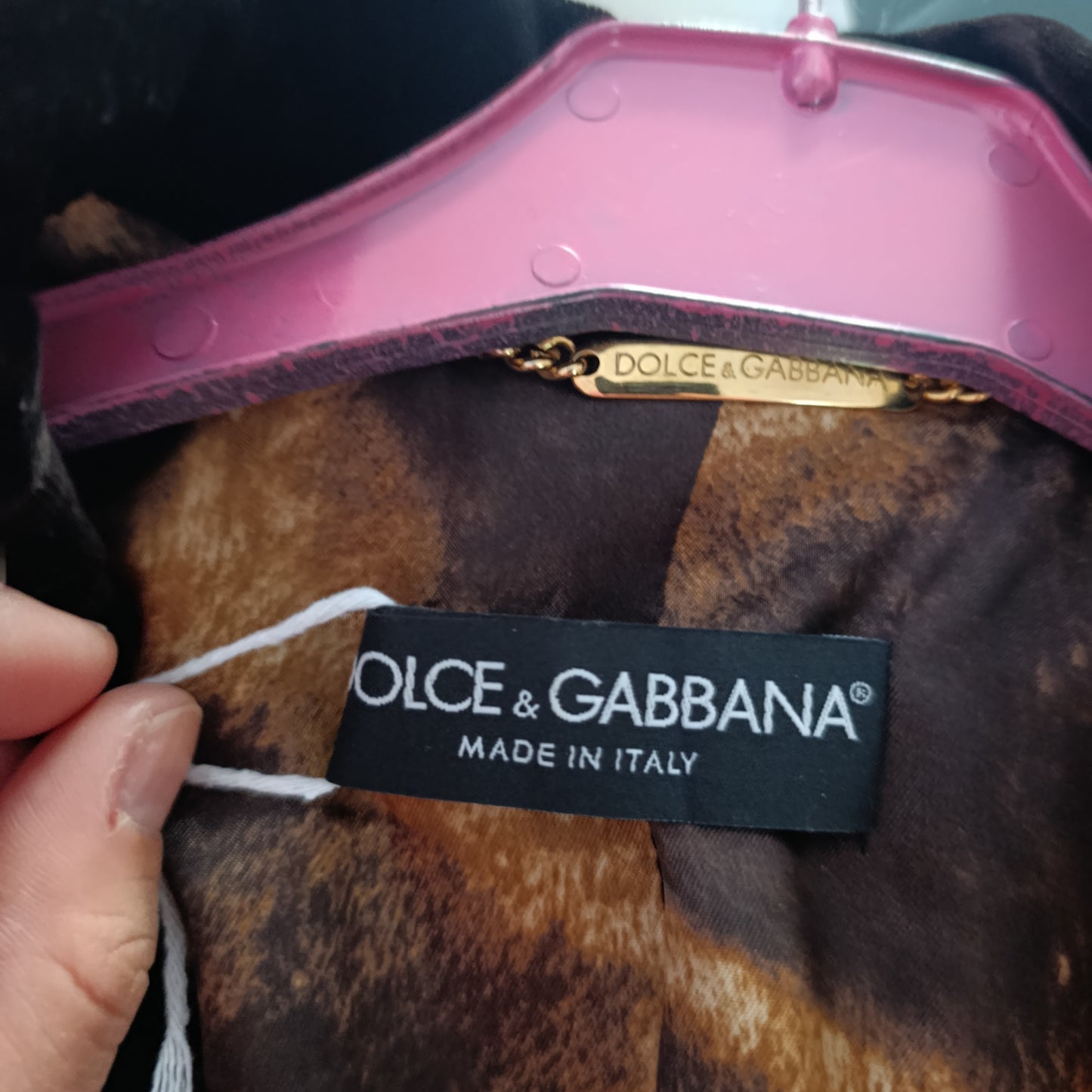 Blazer Dolce & Gabbana in velluto marrone tg 40