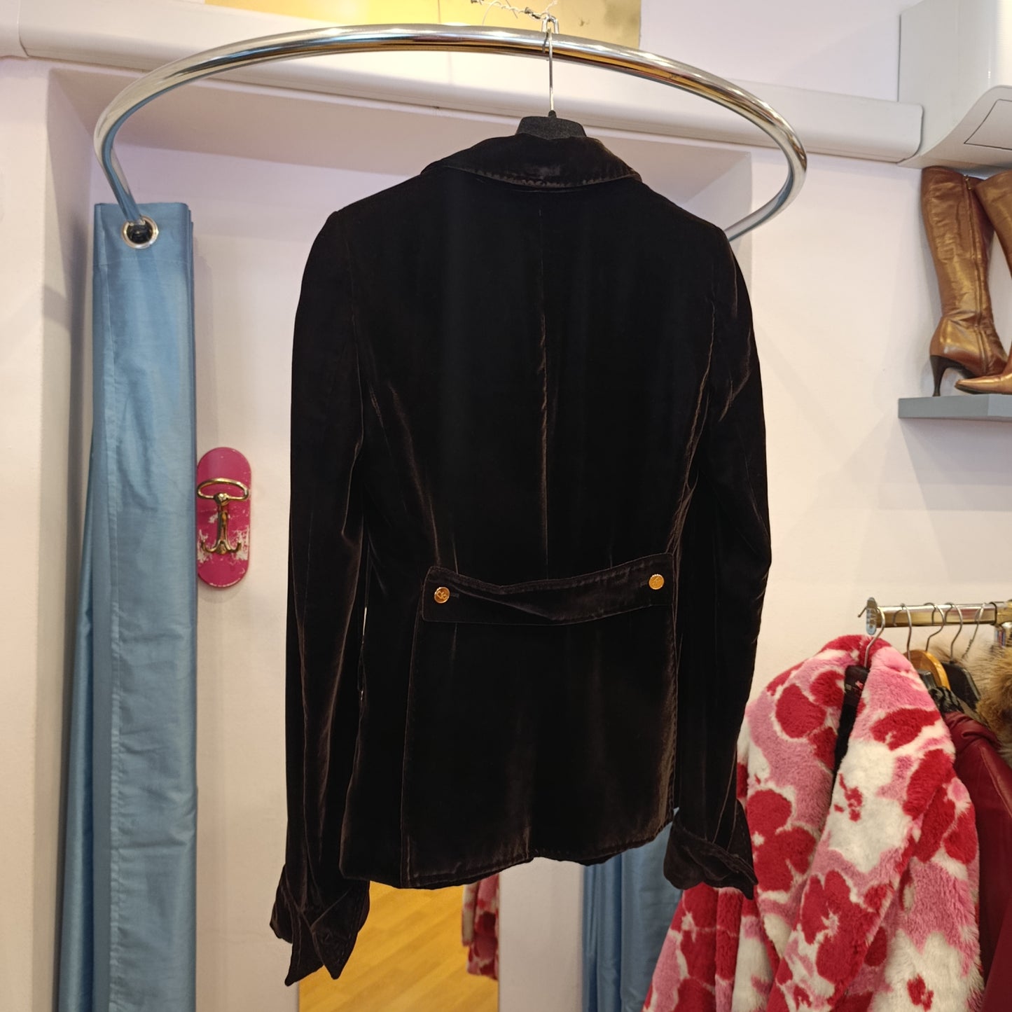 Blazer Dolce & Gabbana in velluto marrone tg 40