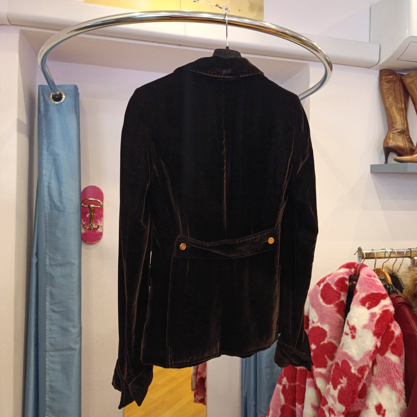 Blazer Dolce & Gabbana in velluto marrone tg 40