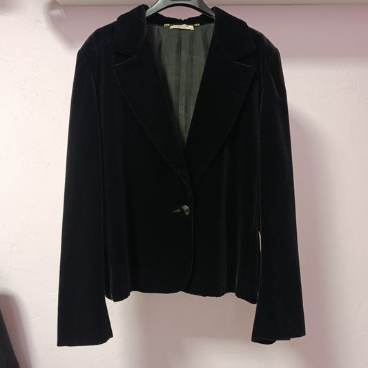 Giacca Luisa Spagnoli velluto nera tg S/M