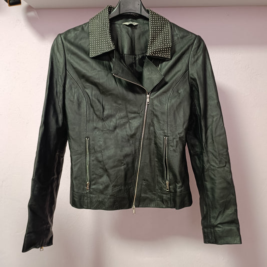 Giacca pelle Liu Jo con borchiette sul colletto tg 42