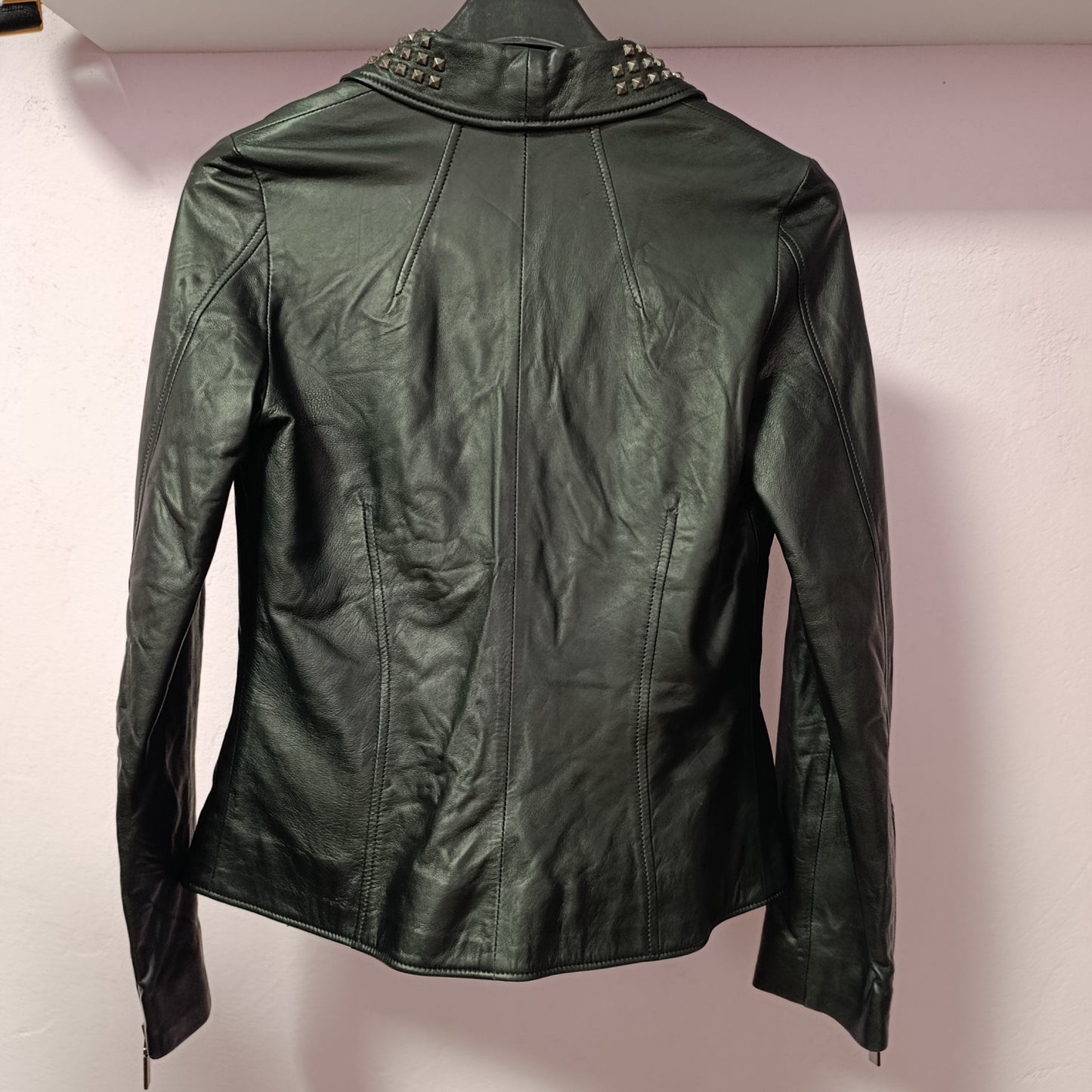 Giacca Federico Rinaldi pelle con borchie tg 42