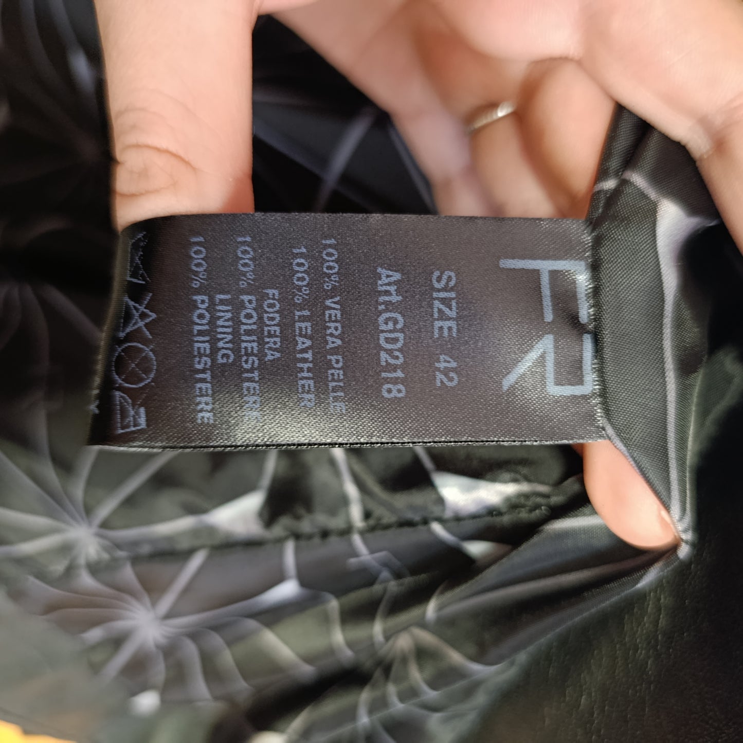 Giacca Federico Rinaldi pelle con borchie tg 42