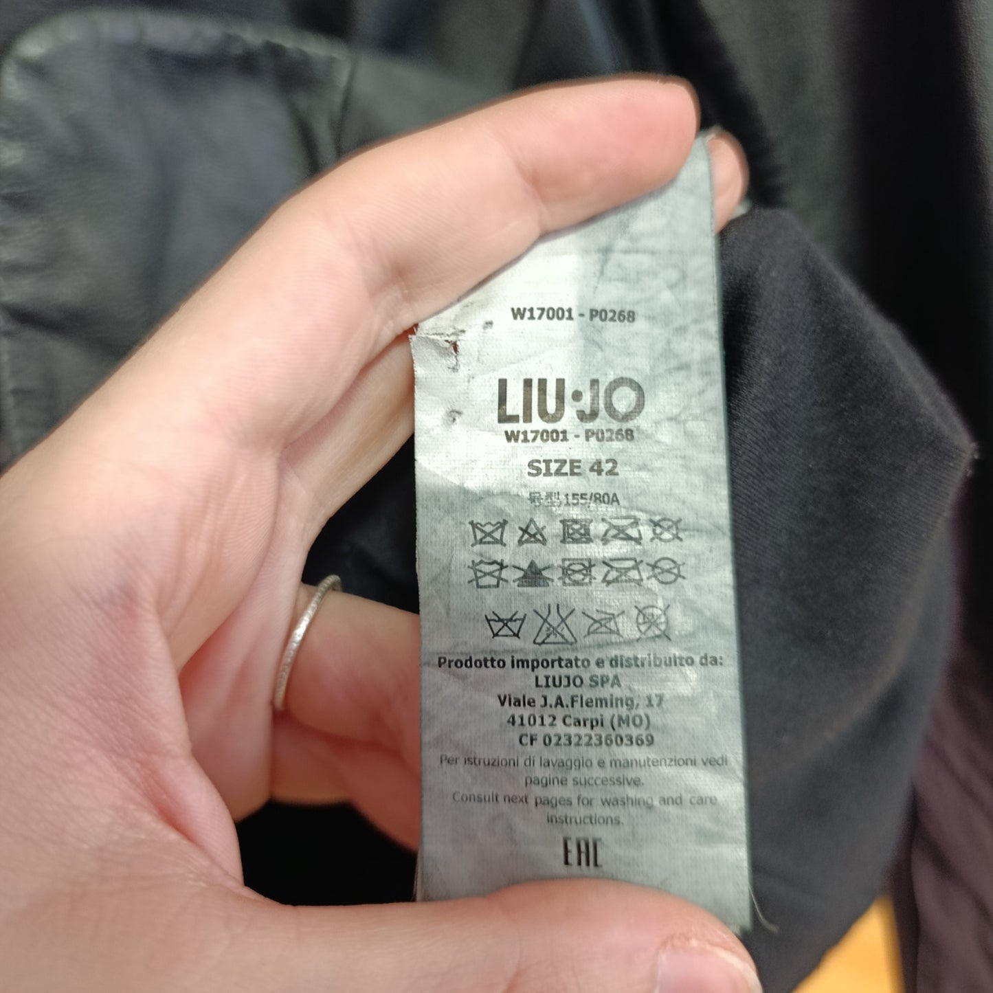 Giacca pelle e tessuto Liu Jo tg 42