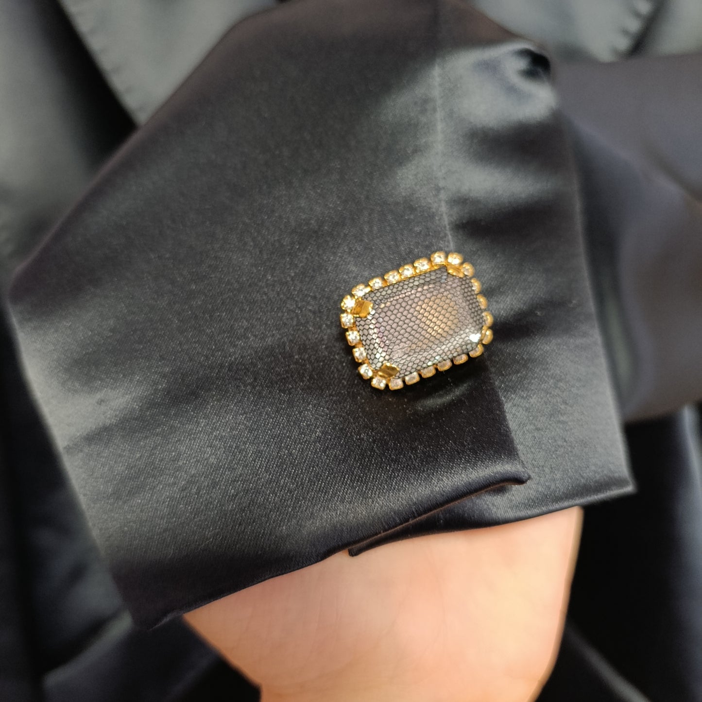 Blazer signorile blu lucido Clips tg 48