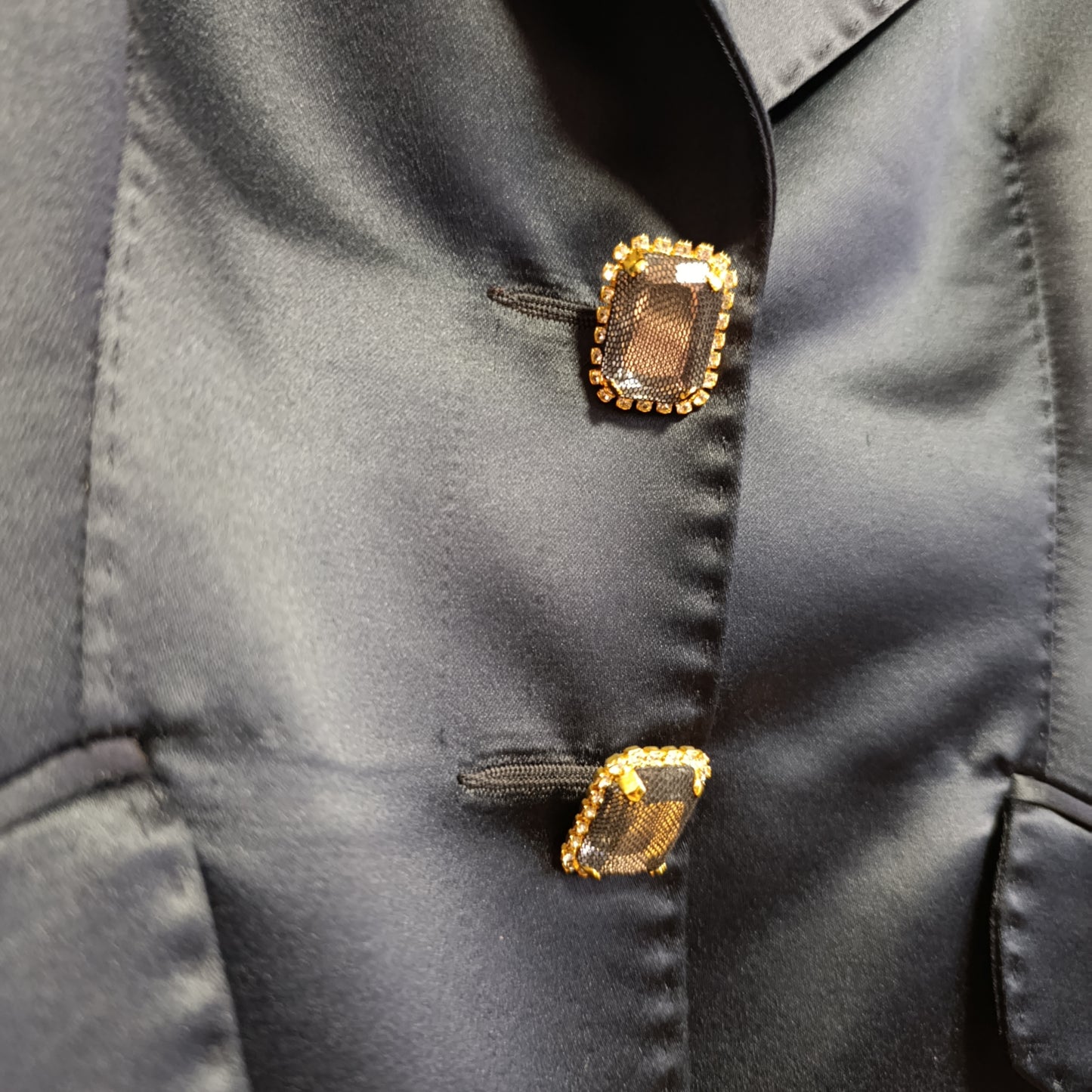 Blazer signorile blu lucido Clips tg 48