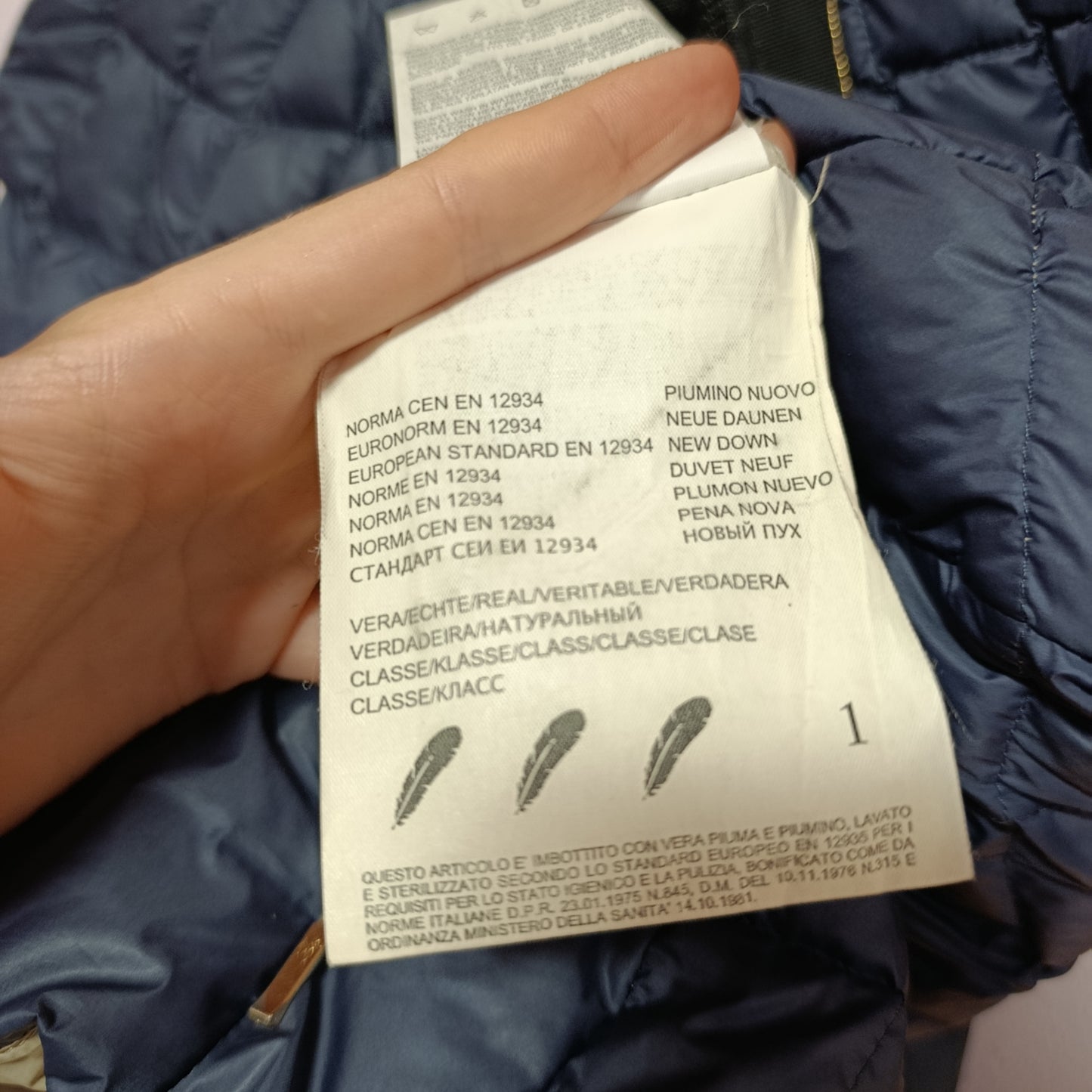 Piumino leggero blu Fay tg M