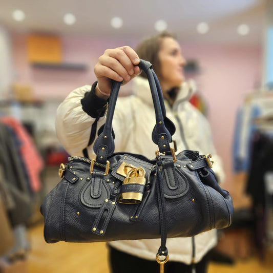 Borsa Chloé paddington bag blu