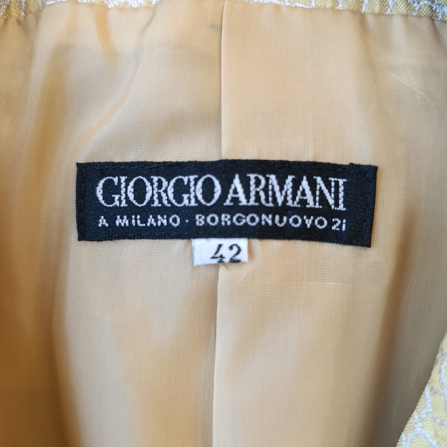Blazer giallo Giorgio Armani tg 42