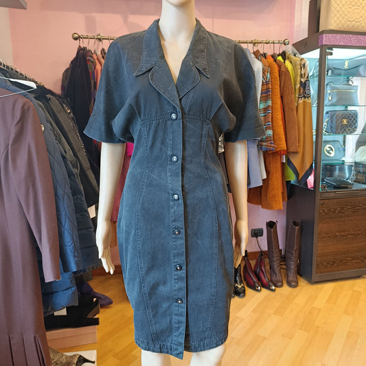 Abito Thierry Mugler denim antracite tg 42