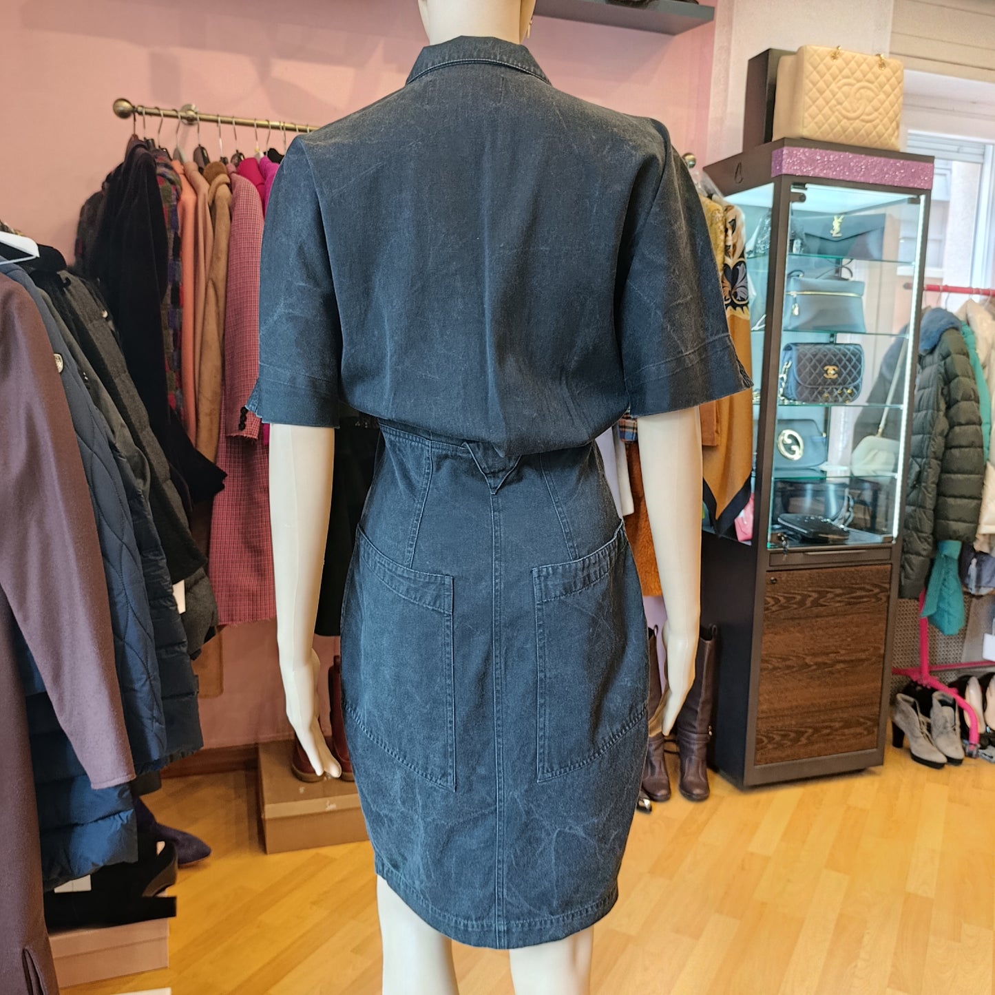 Abito Thierry Mugler denim antracite tg 42