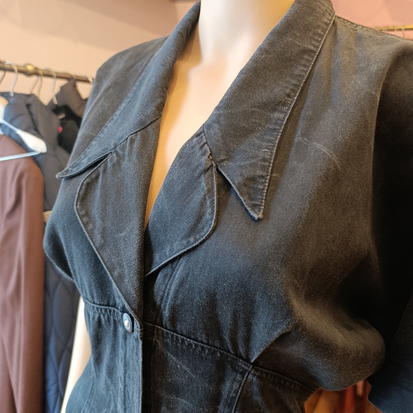 Abito Thierry Mugler denim antracite tg 42