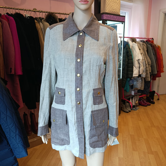 Camicia C'est Commeca/ Moschino beige tg 42 vintage