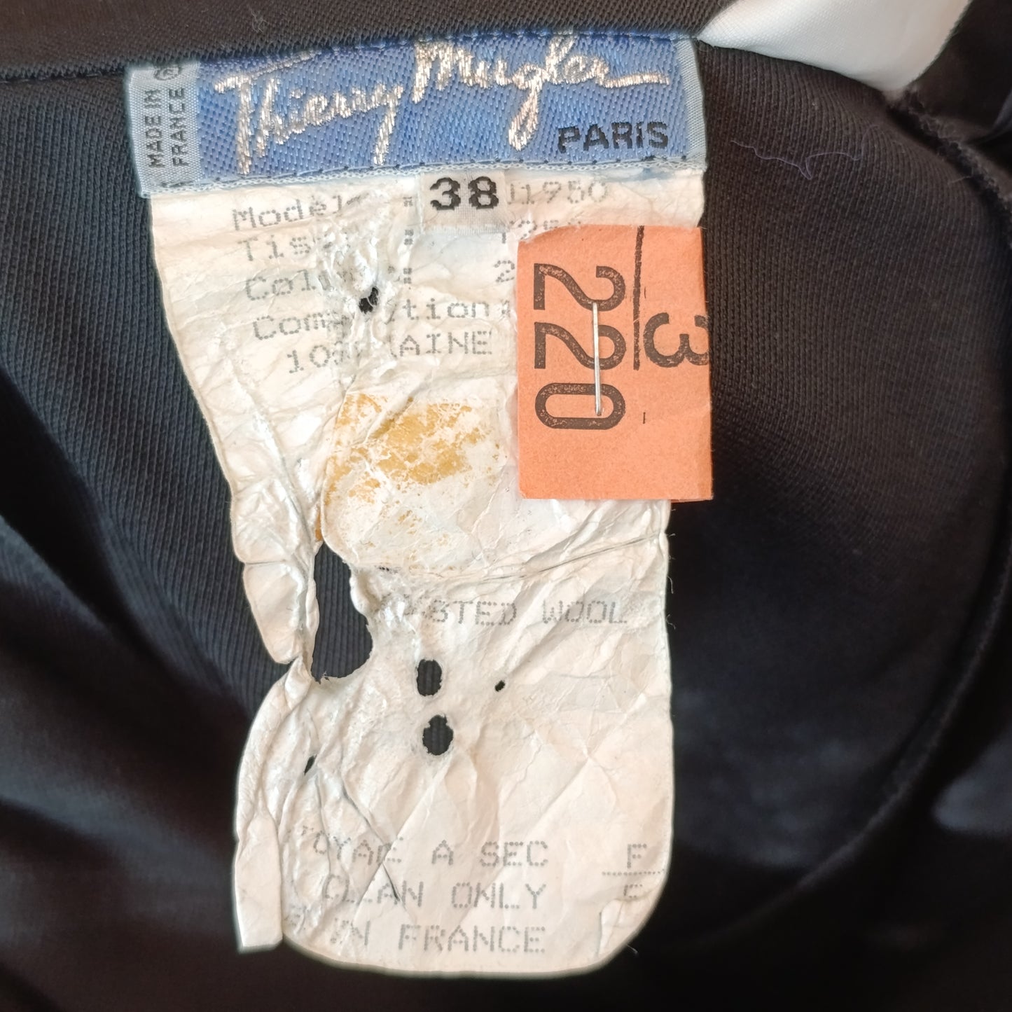 Gonna nera longuette Thierry Mugler tg 38 vintage