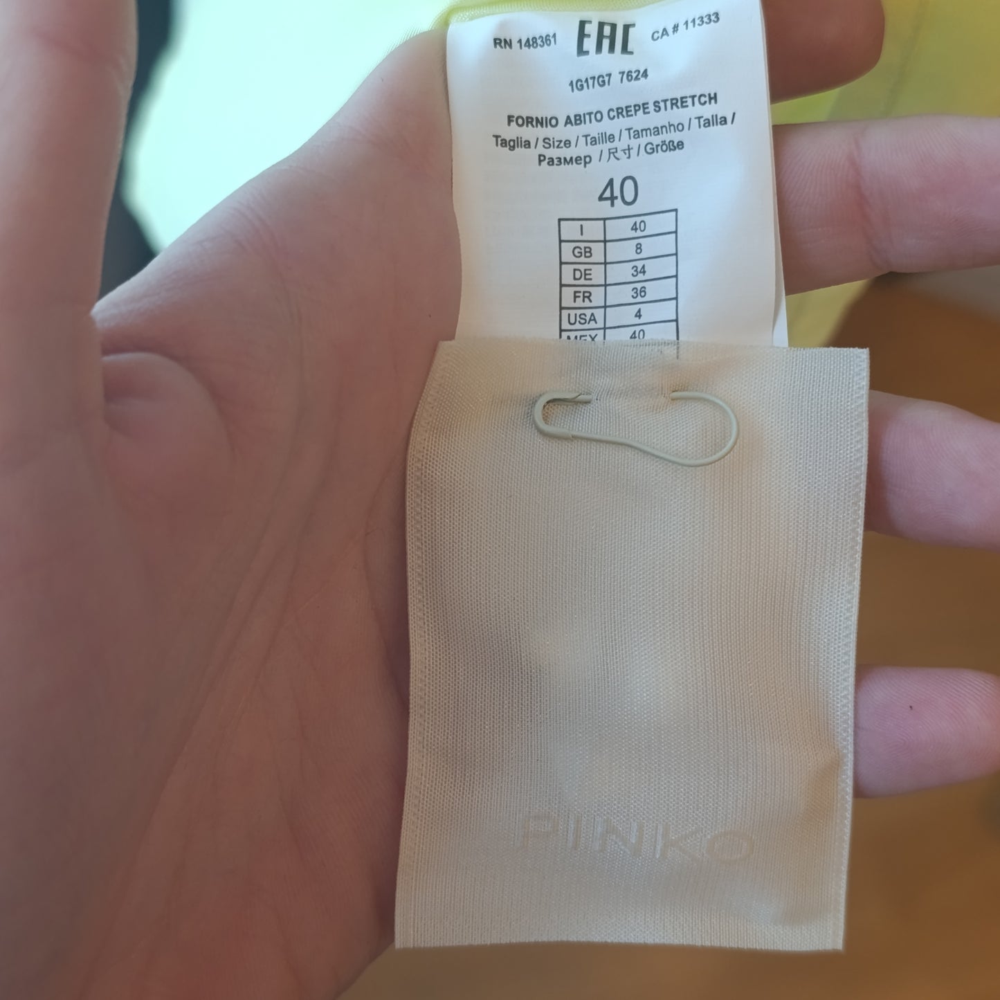 Abito Pinko lime tg 40