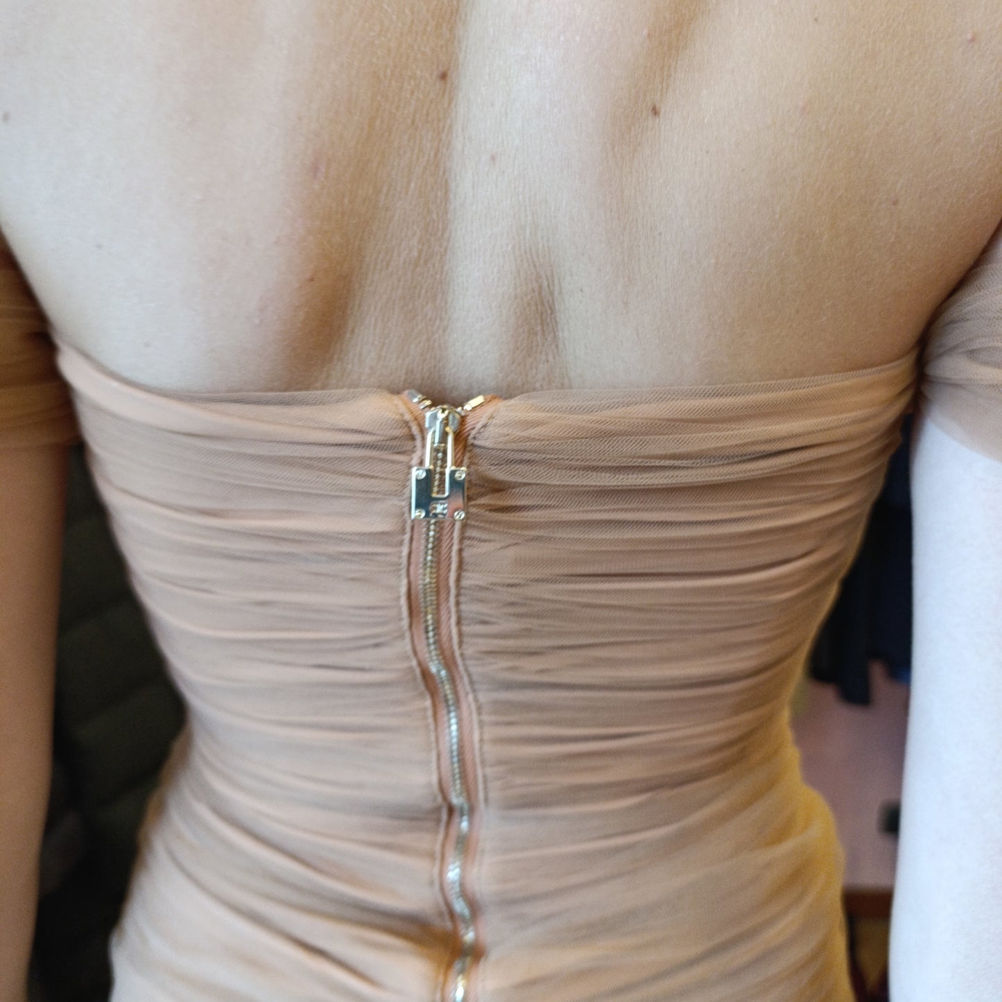 Abito Elisabetta Franchi cipria tg 40