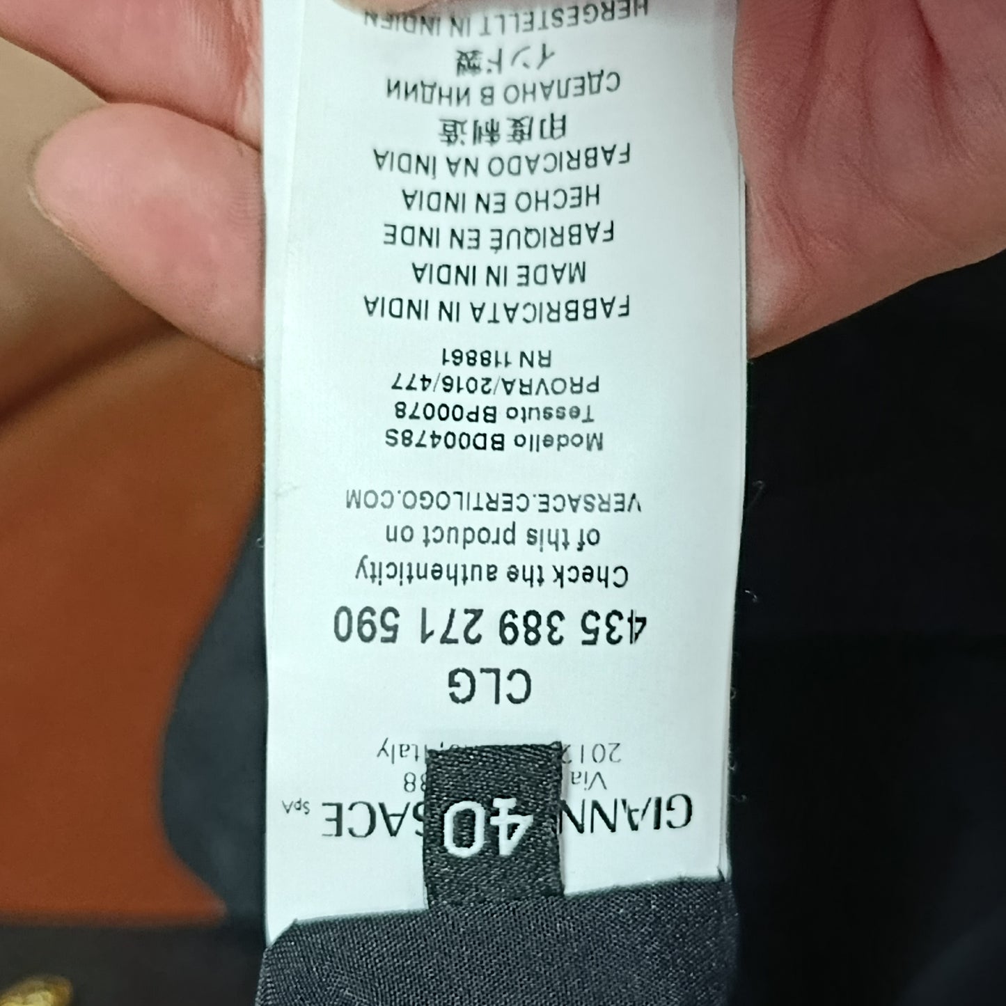 Abito nero pelle Gianni Versace tg 40