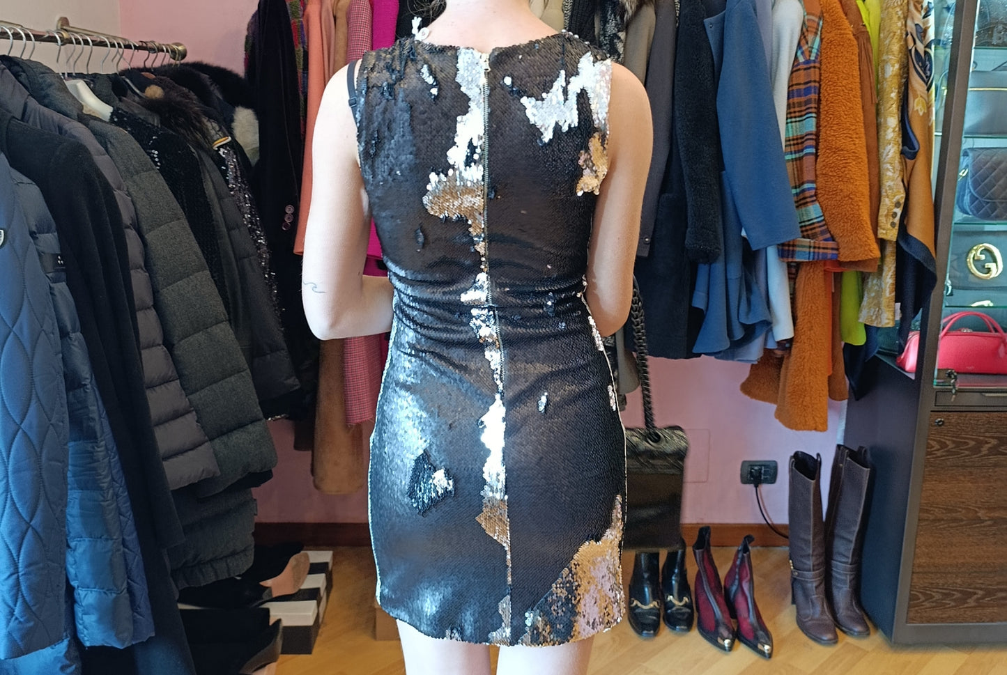 Mini abito paillettes Guess tg S