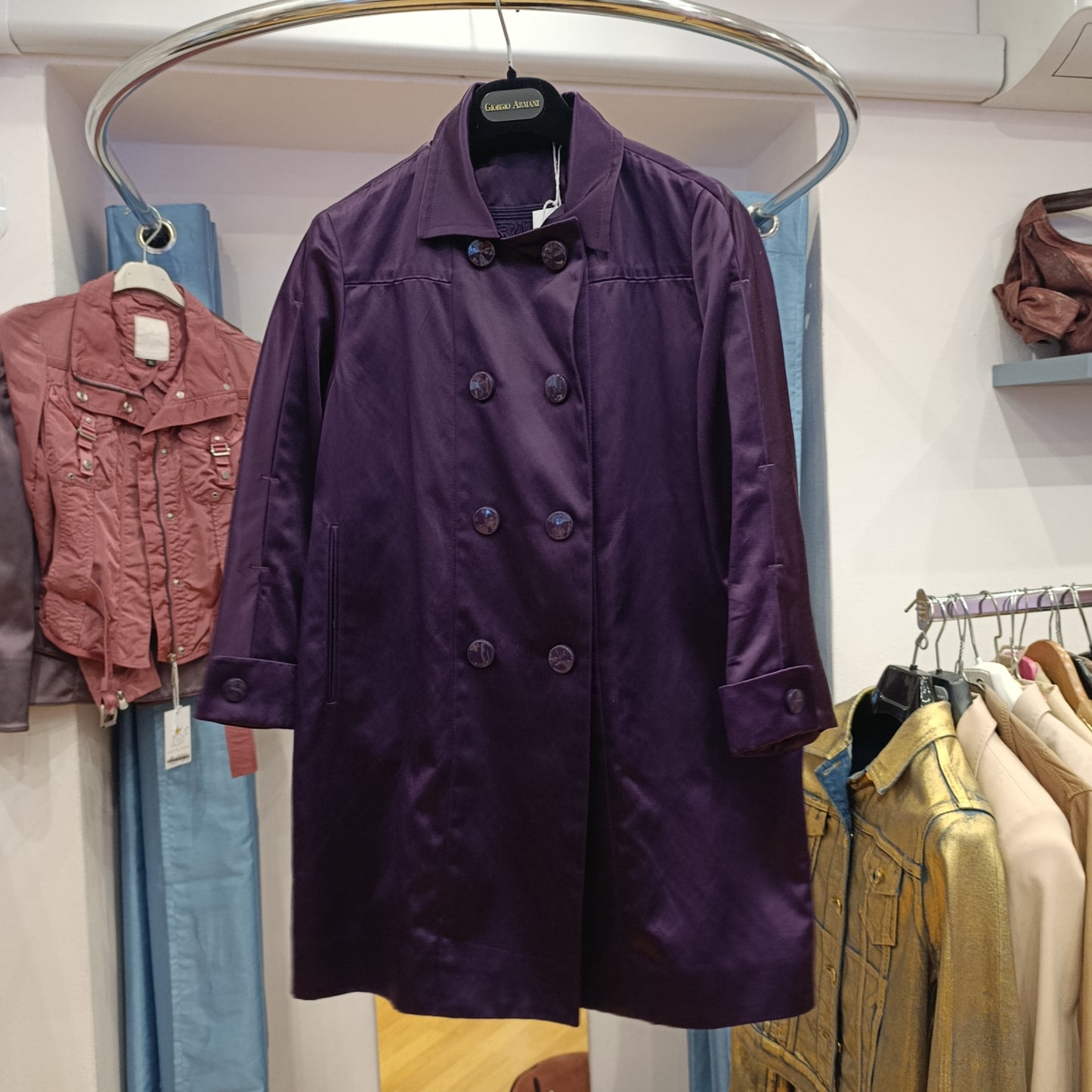 Cappotto/Trench Pirelli viola tg 40