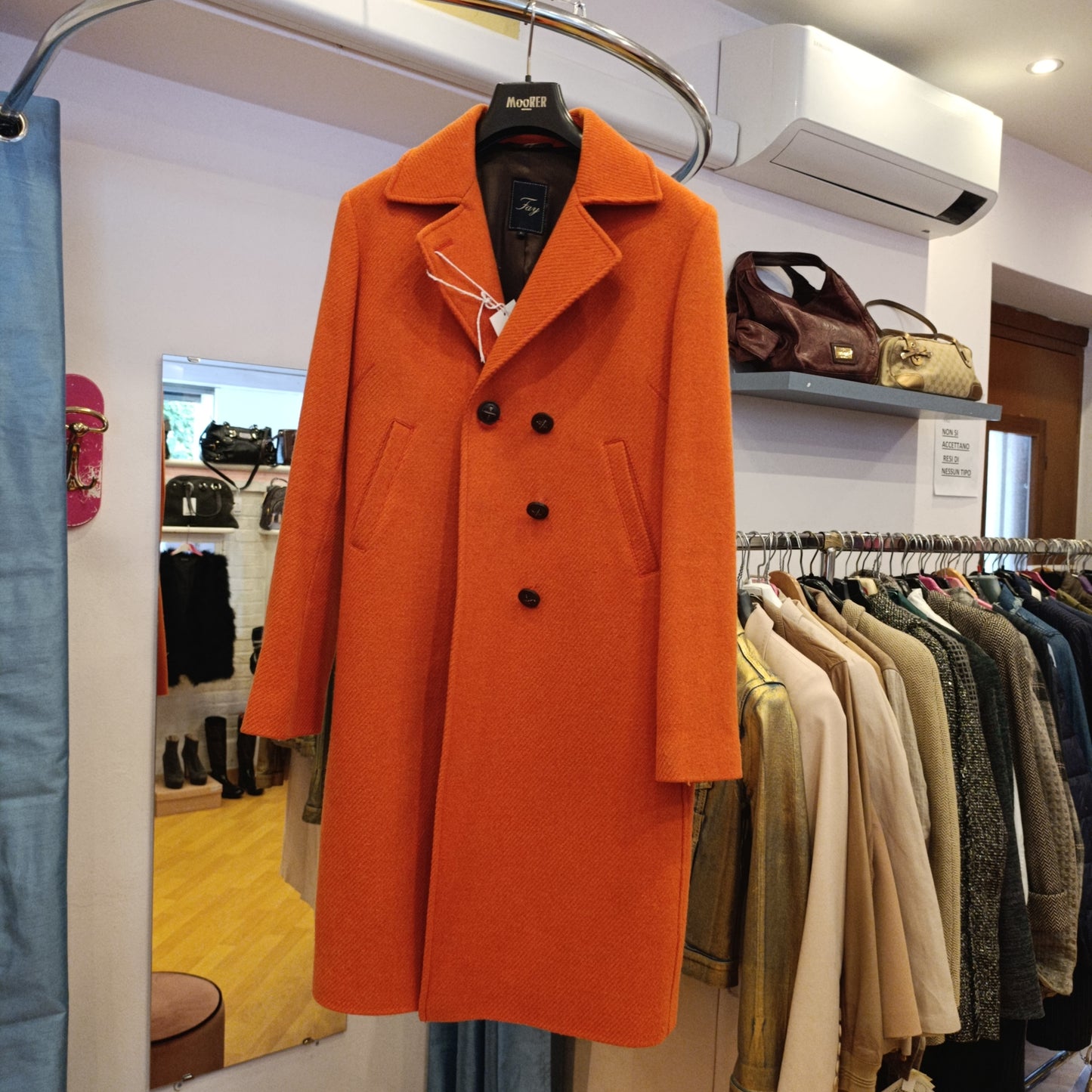 Cappotto Fay arancio tg L