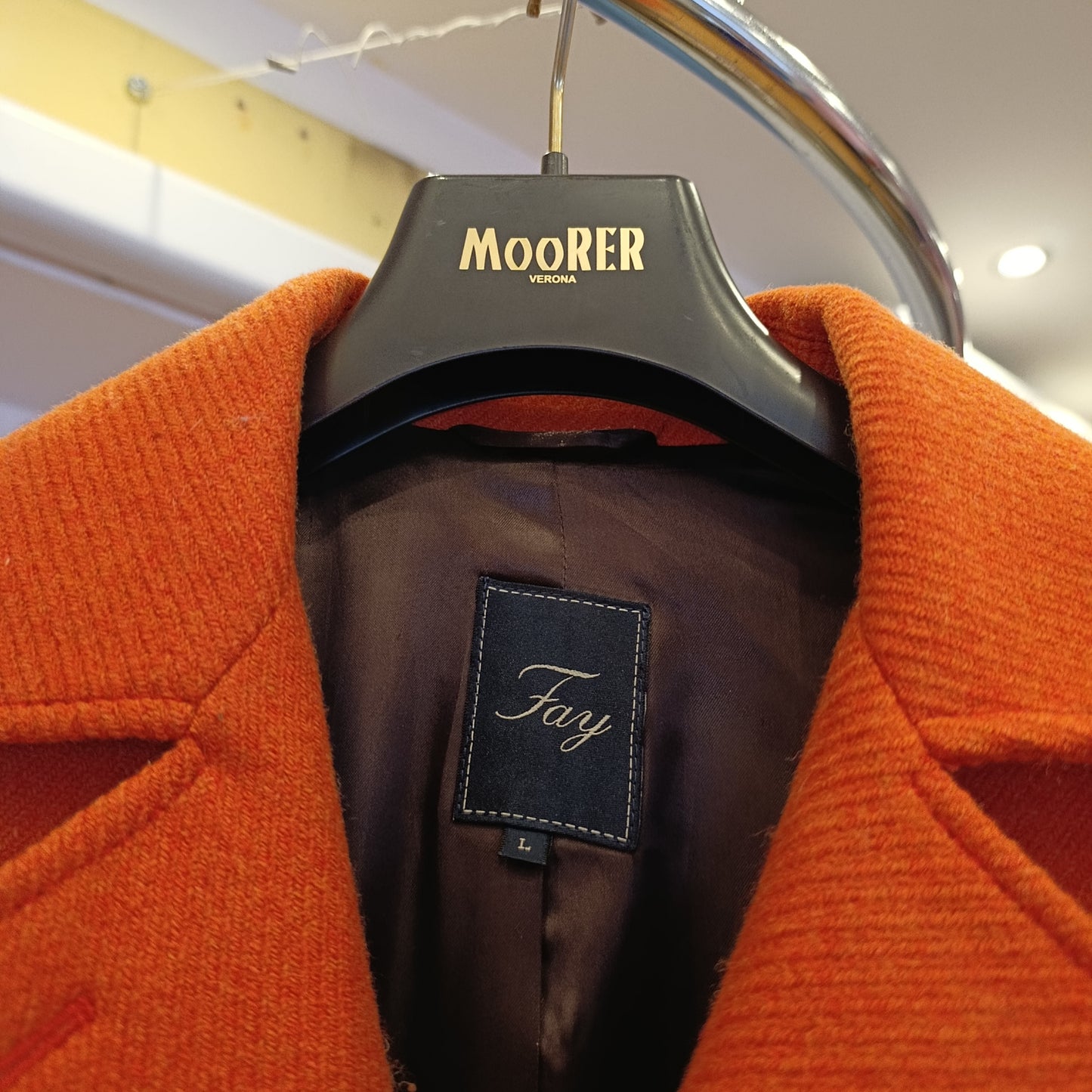 Cappotto Fay arancio tg L