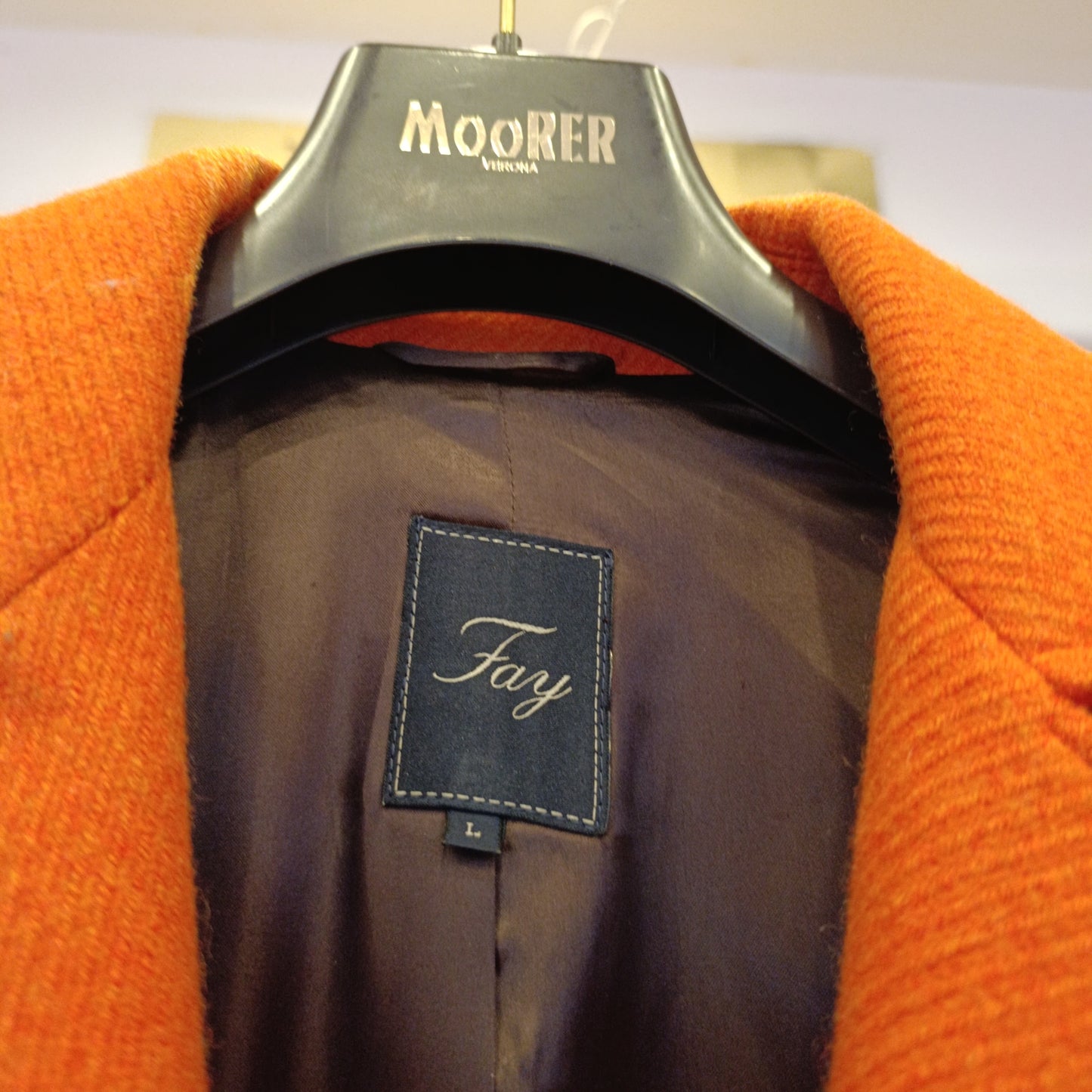 Cappotto Fay arancio tg L