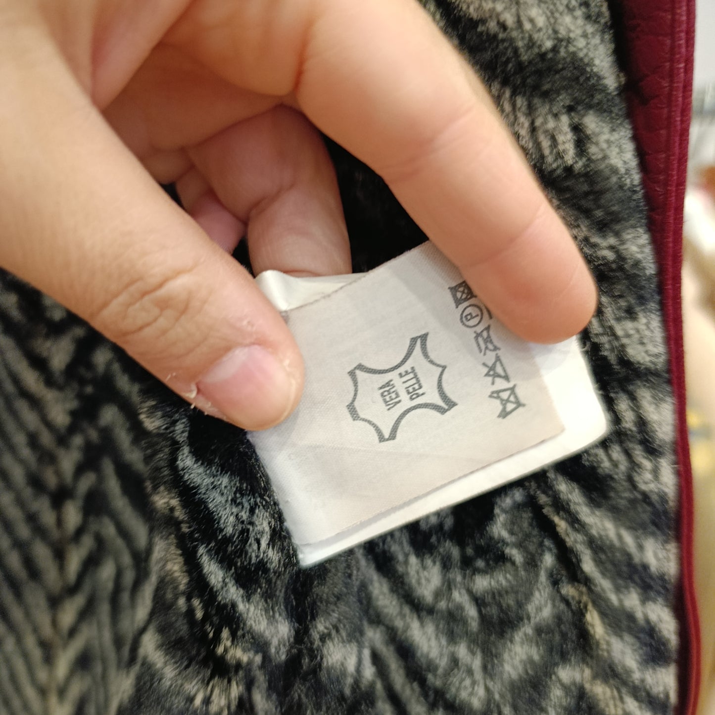 Giubbotto Mabrun pelle tg 44 con inserto