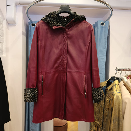 Giubbotto Mabrun pelle tg 44 con inserto