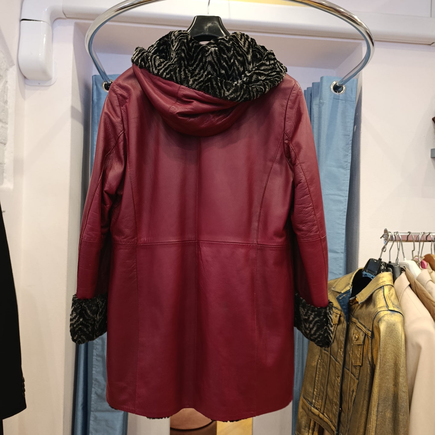 Giubbotto Mabrun pelle tg 44 con inserto