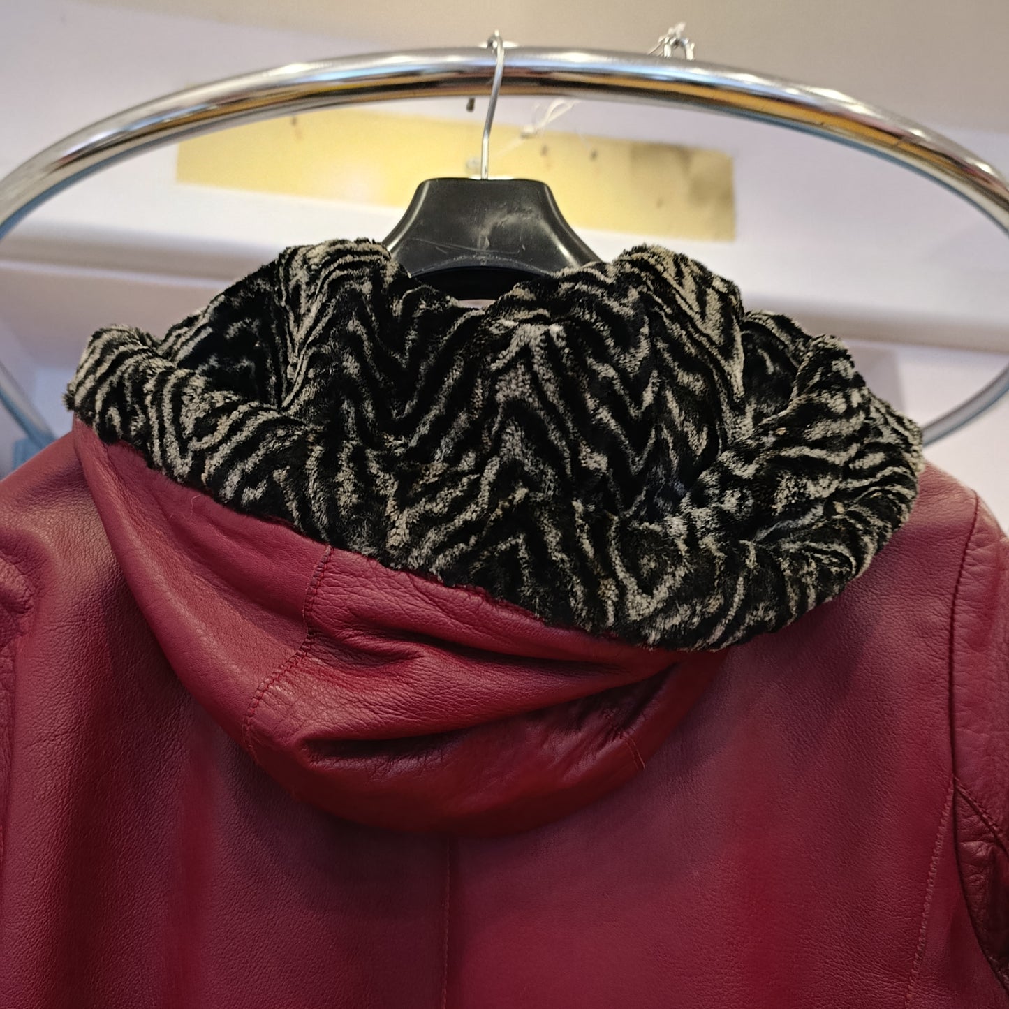 Giubbotto Mabrun pelle tg 44 con inserto