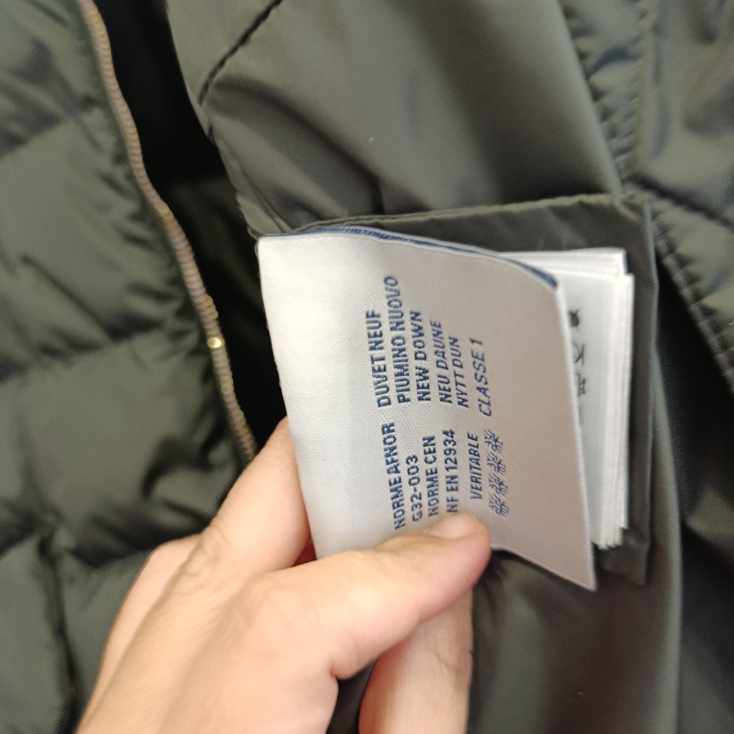 Moncler verde inserto visone tg 3