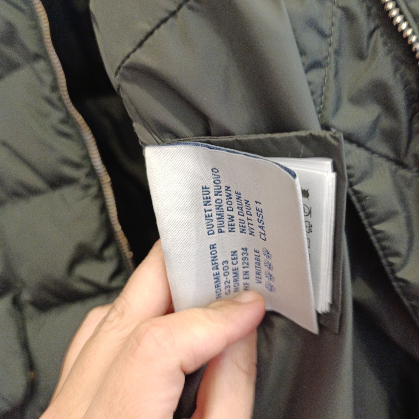 Moncler verde inserto visone tg 3