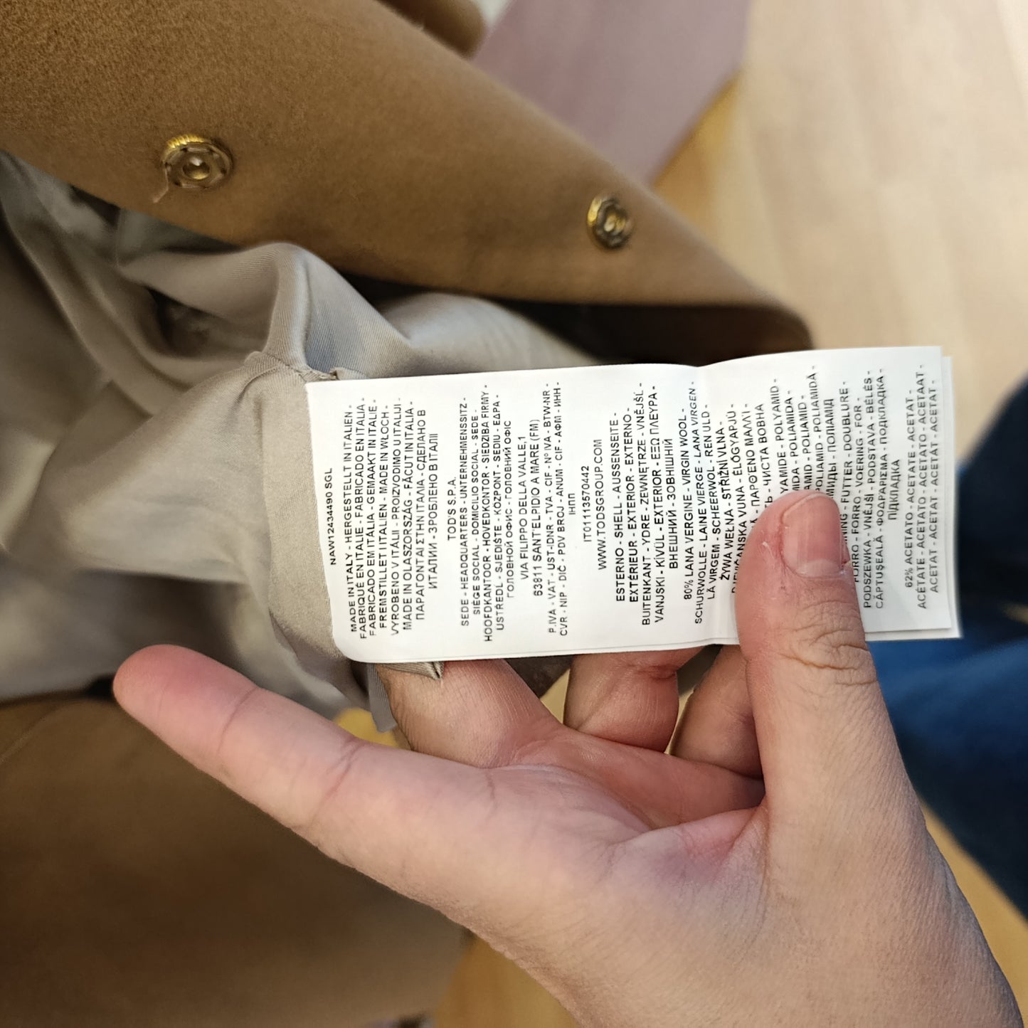 Cappotto Fay corto tg S