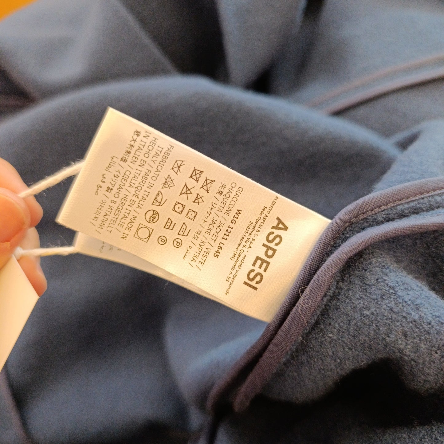 Cappotto Aspesi blu tg L