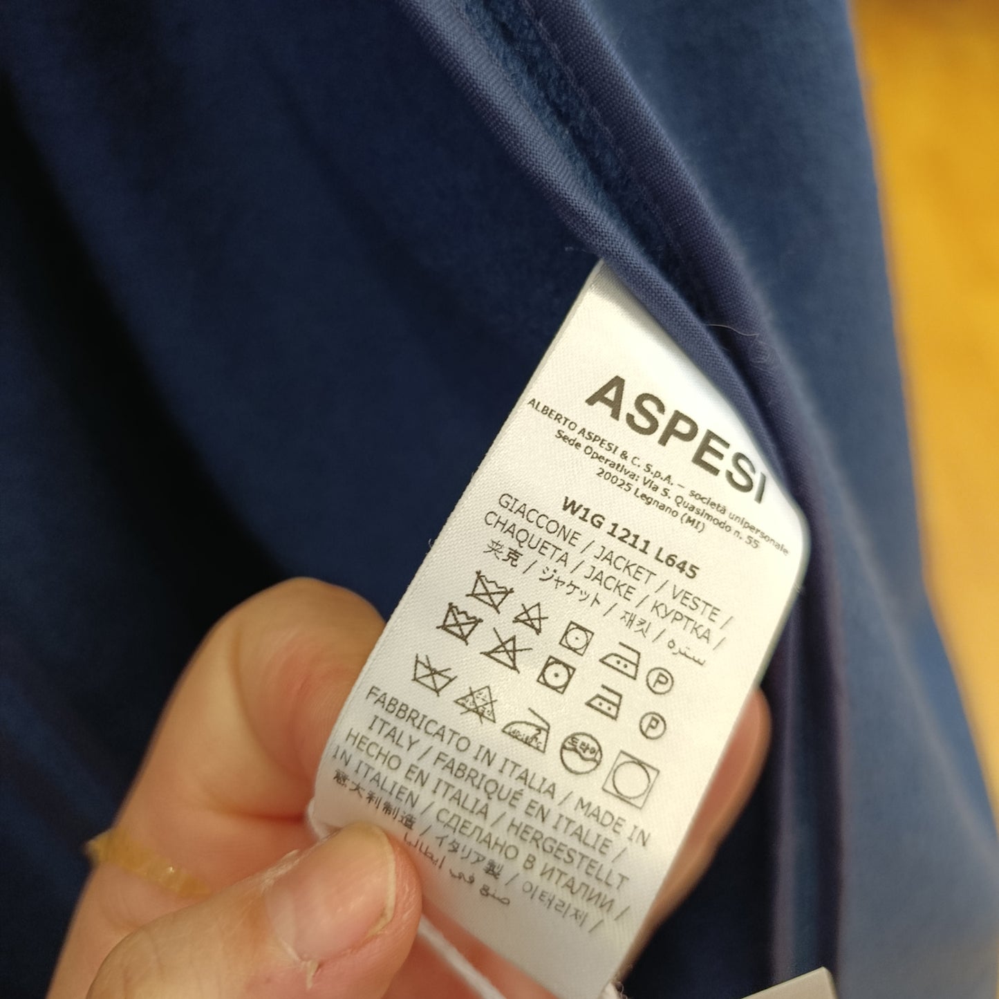 Cappotto Aspesi blu tg L