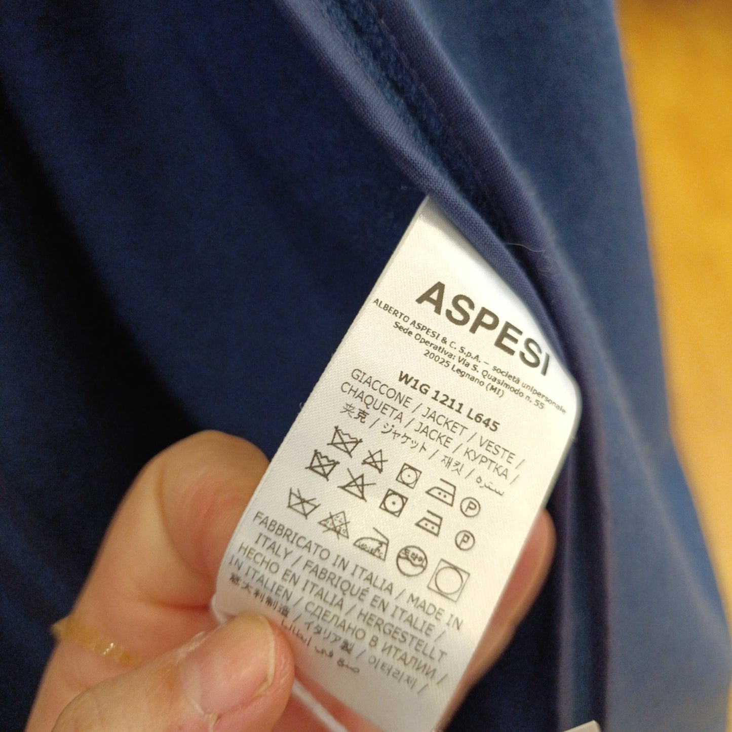 Cappotto Aspesi blu tg L