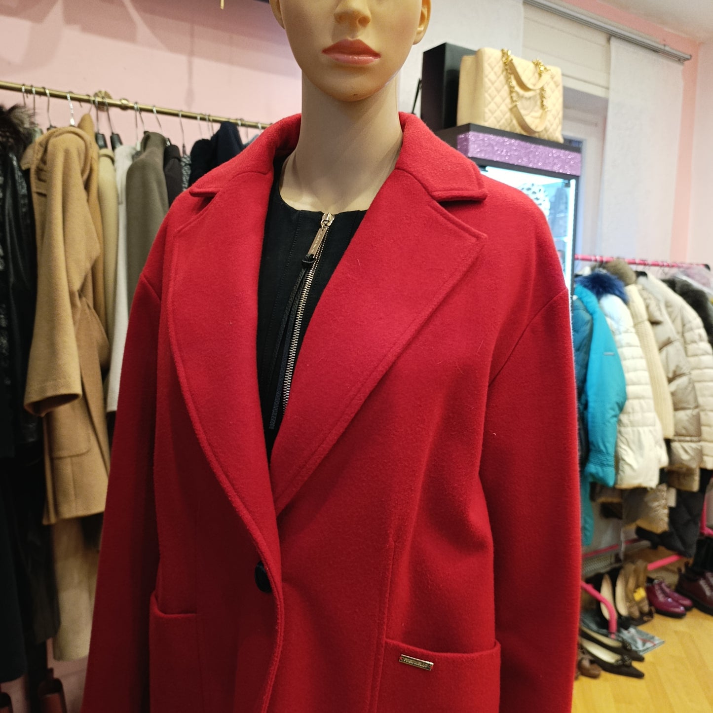 Cappotto rosso Fred Mello tg S