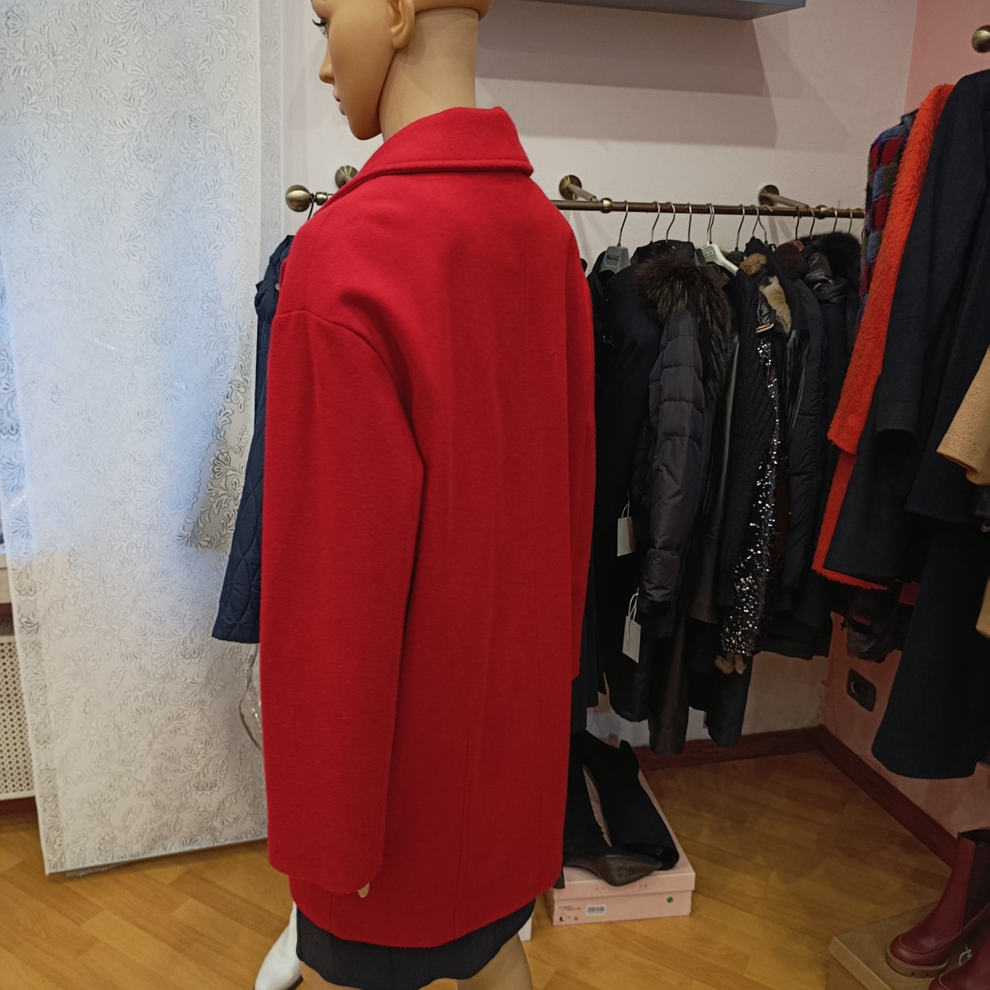 Cappotto rosso Fred Mello tg S