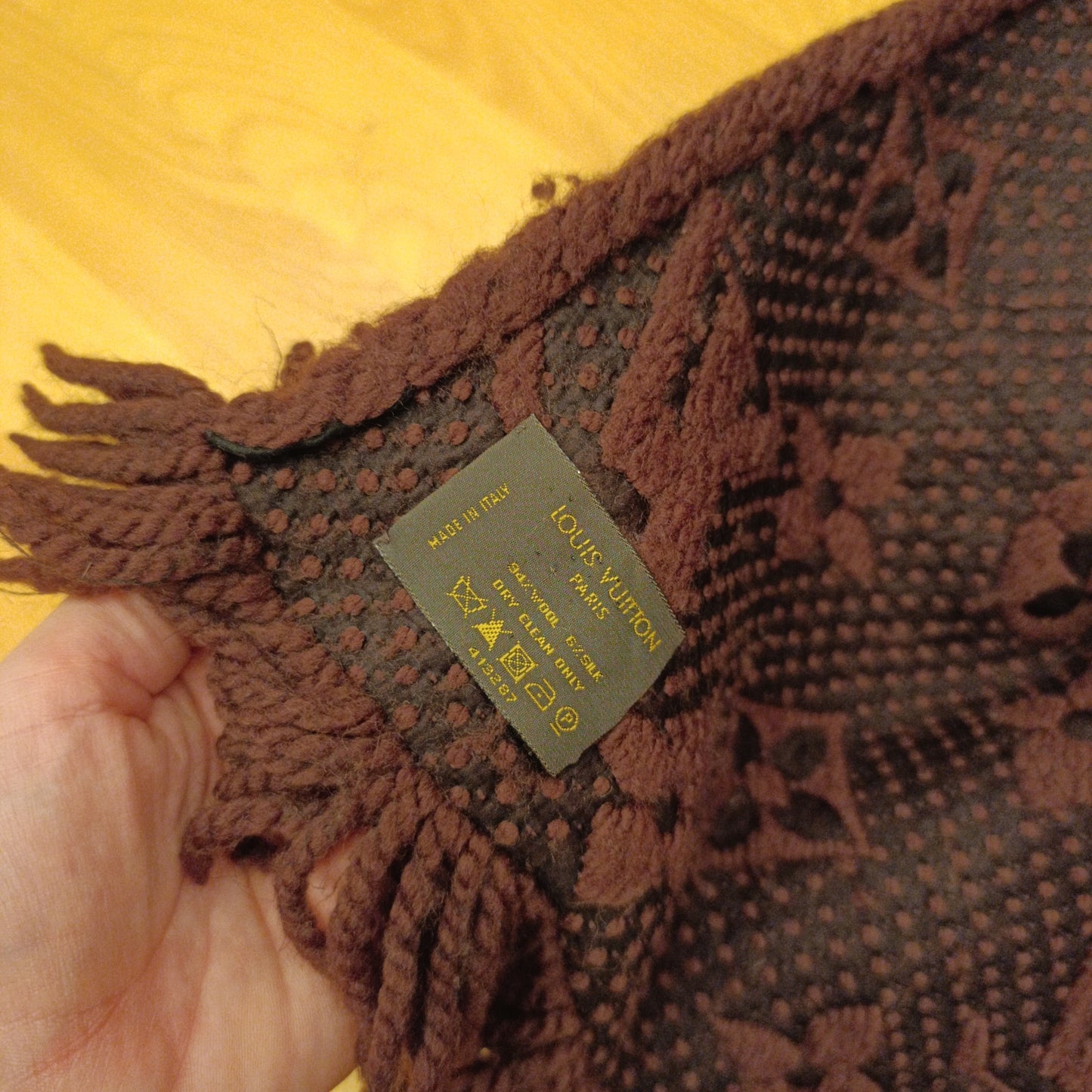 Sciarpa Louis Vuitton marrone