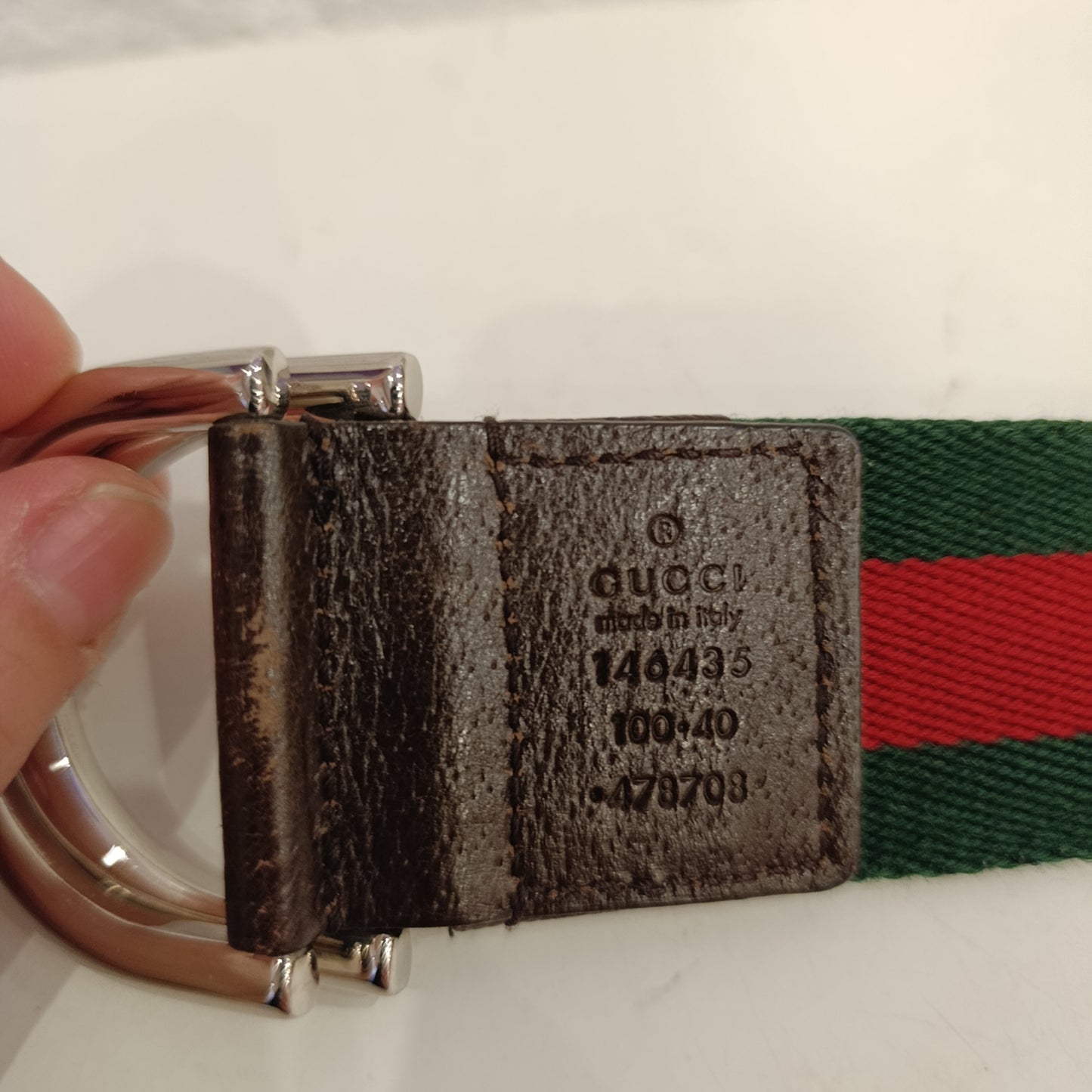 Cintura Gucci tela tg 100