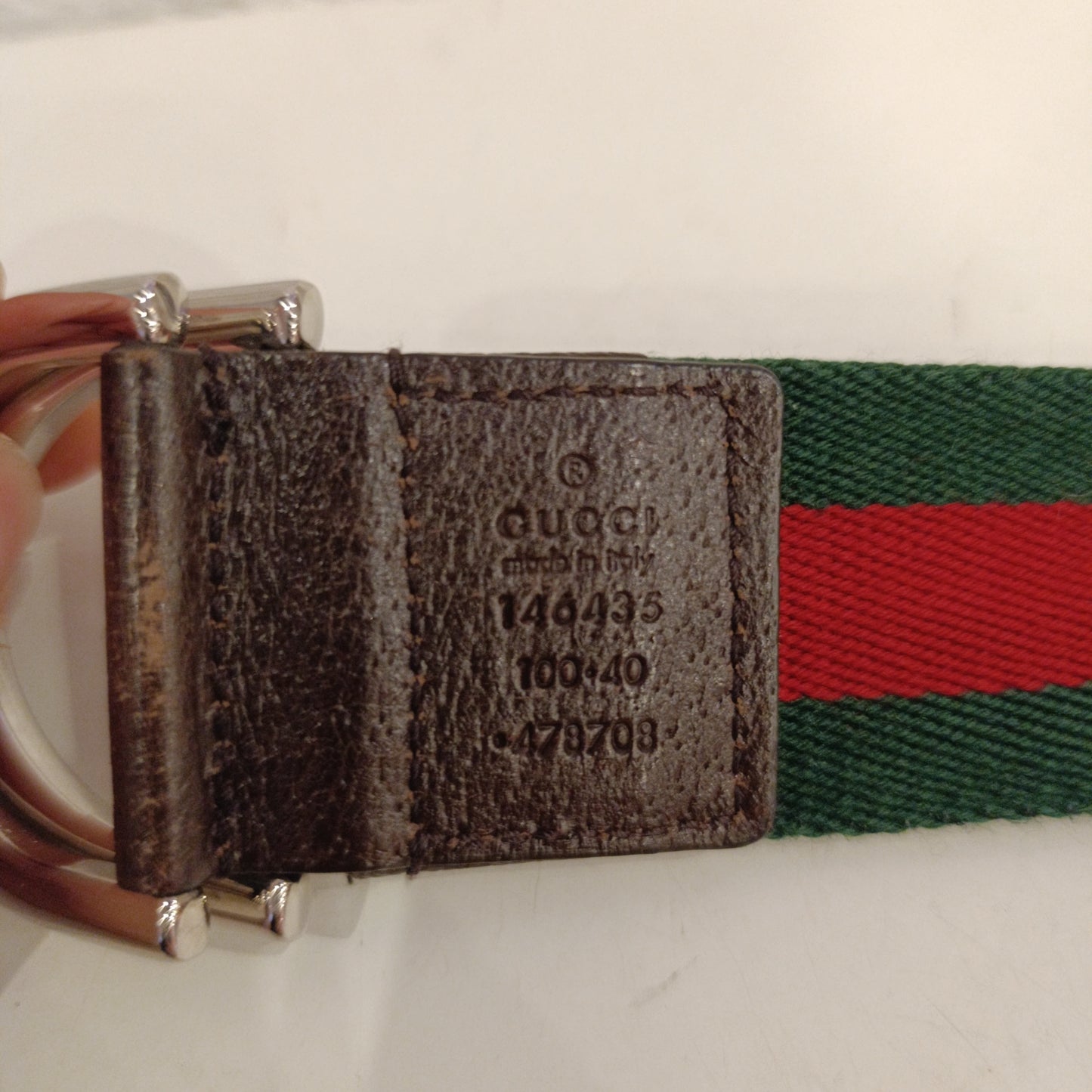 Cintura Gucci tela tg 100