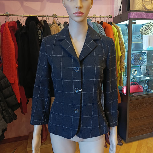 Blazer nero a quadri Alberto Biani tg 40