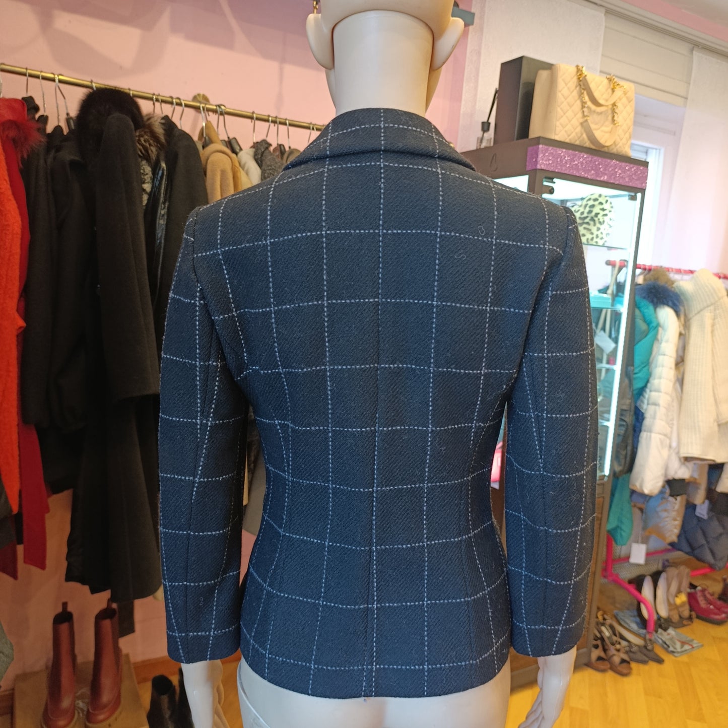 Blazer nero a quadri Alberto Biani tg 40