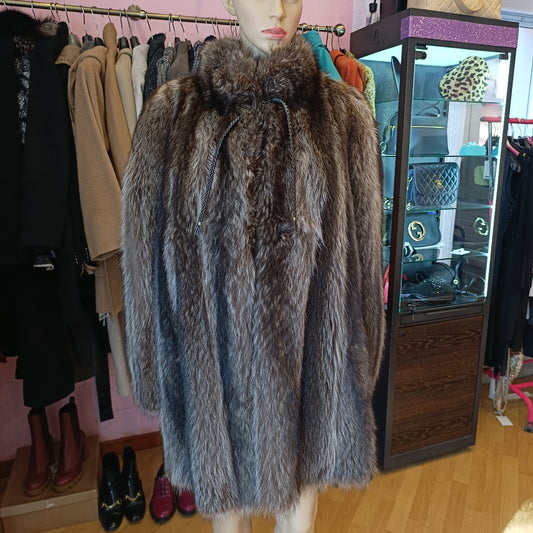 Cappotto volpe argentata vintage tg S/M