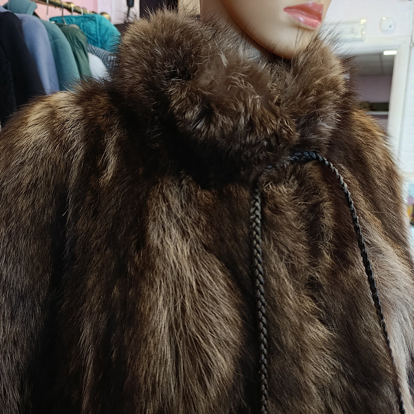 Cappotto volpe argentata vintage tg S/M