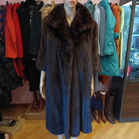 Pelliccia visone scuro tg S/M