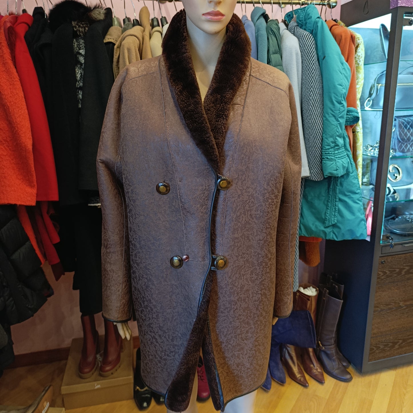 Pelliccia castorino moro tg M/L