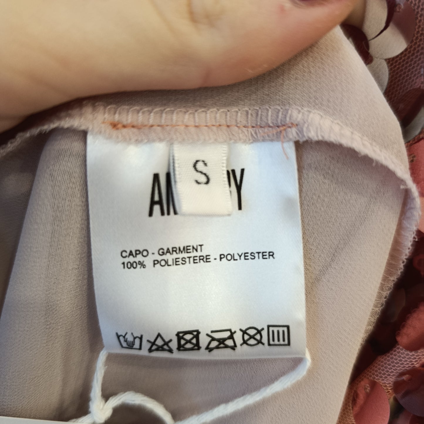 Abito Aniye By paillettes rosa tg S