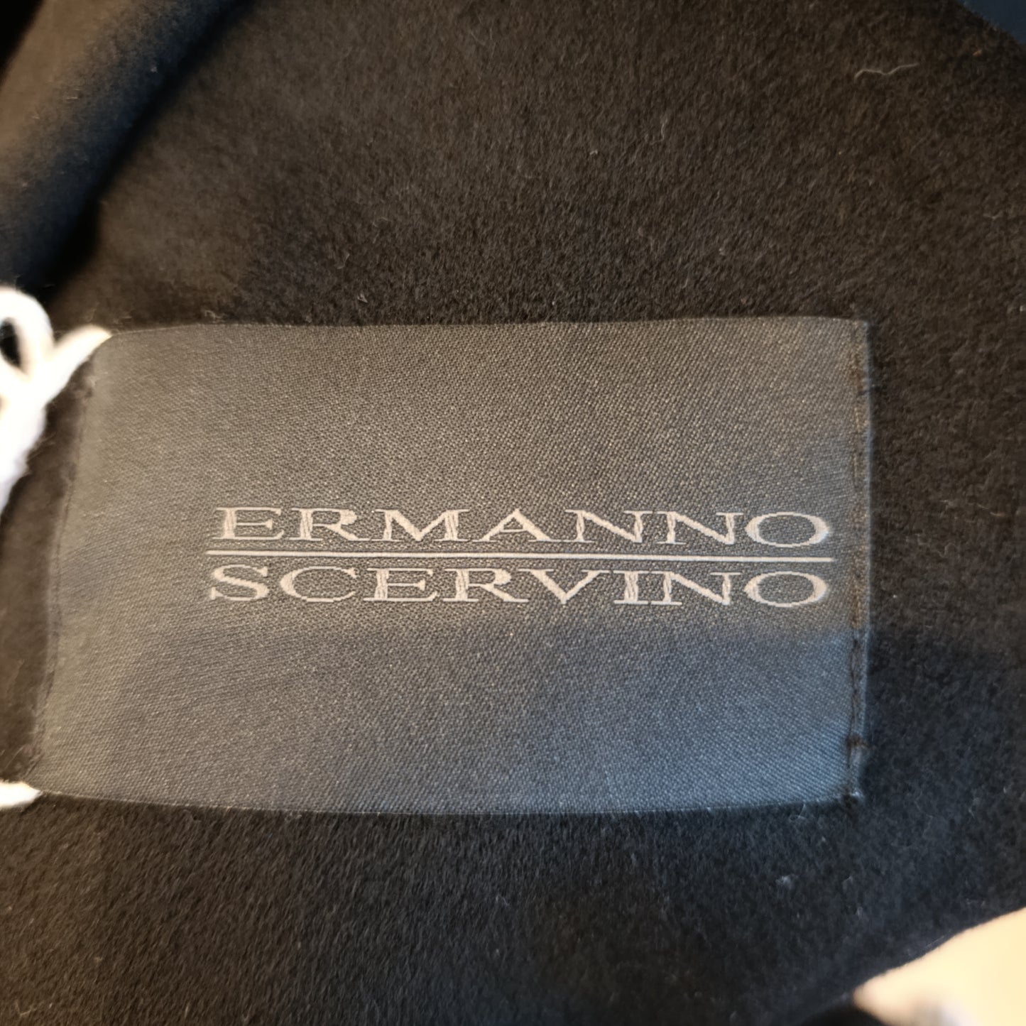 Cappotto Ermanno Scervino nero con inserto in vera pelliccia tg 44